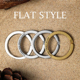 Brass Titanium Zirconium Stainless Steel Key Rings Keychains for Men