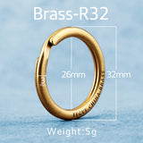 Brass Titanium Zirconium Stainless Steel Key Rings Keychains for Men