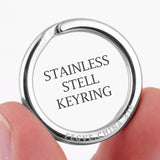 Brass Titanium Zirconium Stainless Steel Key Rings Keychains for Men