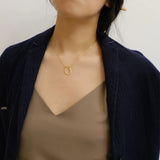 18K Brass Geo U Shape Necklace Japan Style Party Show Runway Gown