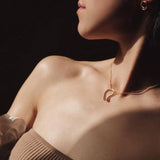 18K Brass Geo U Shape Necklace Japan Style Party Show Runway Gown