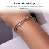 Brass Women Dual Layer Bracelet Heart Shape Replacement Style Mirror Polished