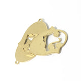 Brass Accessories Single Hole Short Hair Face Earring Pendant DIY Material