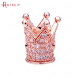 Brass Zircon Crown Spacer Beads Jewelry Findings Accessories