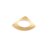 Brushed Brass Hollow Fan Shape DIY Earrings Necklace Pendant