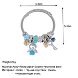 Stainless Steel Opal Letter Love Bracelet Bangle Women Accessories