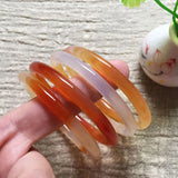Brazil Agate Chalcedony Round Bracelet for Women