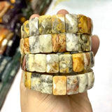 Brazil Crazy Lace Agate Stone Beads Bracelet Natural Gemstone Bangle