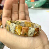 Brazil Crazy Lace Agate Stone Beads Bracelet Natural Gemstone Bangle