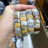 Brazil Crazy Lace Agate Stone Bracelet Natural Gemstone Jewelry Bangle