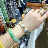 Brazil Crazy Lace Agate Stone Bracelet Natural Gemstone Jewelry Bangle