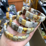 Brazil Crazy Lace Agate Stone Bracelet Natural Gemstone Jewelry Bangle