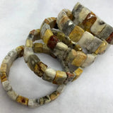 Brazil Crazy Lace Agate Stone Bracelet Natural Gemstone Jewelry Bangle
