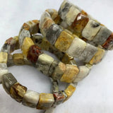 Brazil Crazy Lace Agate Stone Bracelet Natural Gemstone Jewelry Bangle