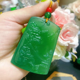 Brazil Agate Ice Chrysotile Landscape Pendant for Men and Women