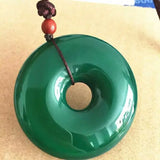 Brazil Natural Emerald Green Buckle Pendant Necklace Sweater Chain