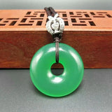 Brazil Natural Emerald Green Buckle Pendant Necklace Sweater Chain