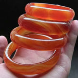 Brazil Natural Silk Red Agate Chalcedony Bracelet Women's Birthday Jewelry