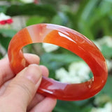 Brazil Natural Silk Red Agate Chalcedony Bracelet Women's Birthday Jewelry