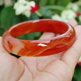 Brazil Natural Silk Red Agate Chalcedony Bracelet Women's Birthday Jewelry