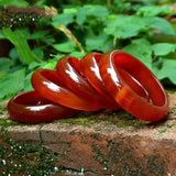 Brazil Natural Silk Red Agate Chalcedony Bracelet Women's Birthday Jewelry
