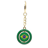 Brazil Rotating Keychain Pendant Circle Jewelry Key Chain