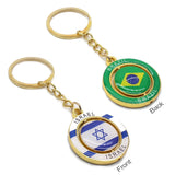 Brazil Rotating Keychain Pendant Circle Jewelry Key Chain