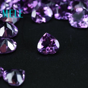 Brazil Natural Amethyst Heart Cut 9X9mm 2.1ct Loose Stone for Jewelry Making