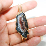 Brazilian Agate Bracelet Geode Raw Stone Open Cuff Bangle Women Healing Crystal
