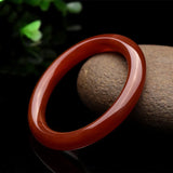 Brazilian Red Agate Chalcedony Round Bracelet for Women's Animal Year