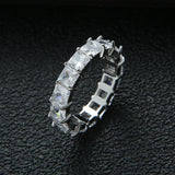 Brazilian Wave Rainbow CZ Stack Ring for Women