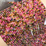 Brazilian Tourmaline 2x3mm 3x4mm Gemstone Bead for Jewelry Making 15in