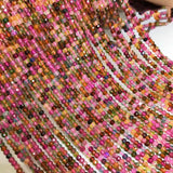 Brazilian Tourmaline 2x3mm 3x4mm Gemstone Bead for Jewelry Making 15in