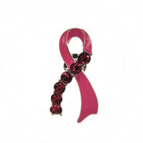 Pink Ribbon Brooch Pin Breast Cancer Support Charm