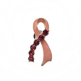 Pink Ribbon Brooch Pin Breast Cancer Support Charm
