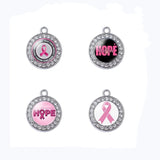 Pink Hope Ribbon Charms Pendant for Jewelry Gift