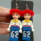 Brick Figure Clown Earrings for Kids & Women
