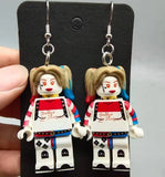 Brick Figure Clown Earrings for Kids & Women