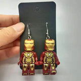 Brick Figure Clown Earrings for Kids & Women