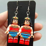 Brick Figure Clown Earrings for Kids & Women
