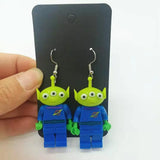 Brick Figure Clown Earrings for Kids & Women