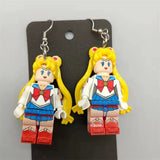Brick Figure Clown Earrings for Kids & Women