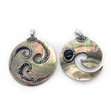 Natural Shell Round Necklace Pendant DIY Jewelry Making Supplies