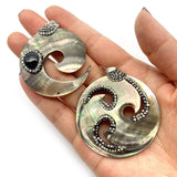 Natural Shell Round Necklace Pendant DIY Jewelry Making Supplies