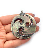 Natural Shell Round Necklace Pendant DIY Jewelry Making Supplies