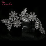 Rhinestone Leaves Wedding Jewelry Bridal Hair Combs