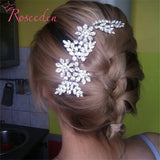 Rhinestone Leaves Wedding Jewelry Bridal Hair Combs