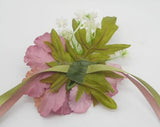 Artificial Scabiosa Babys Breath Corsage Bracelet Tea Party