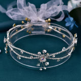 Bohemian Bridal Headband with Rhinestone Hair Accessories