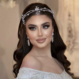 Bohemian Bridal Headband with Rhinestone Hair Accessories